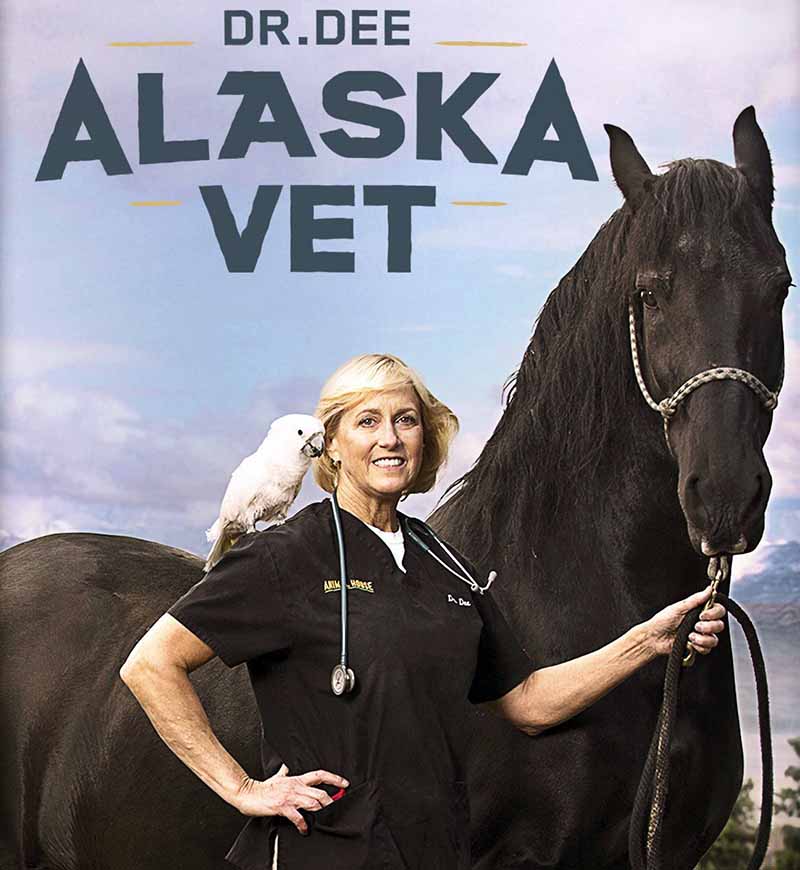 Photo of Dr. Dee Thornell in the Alaska Vet show poster.